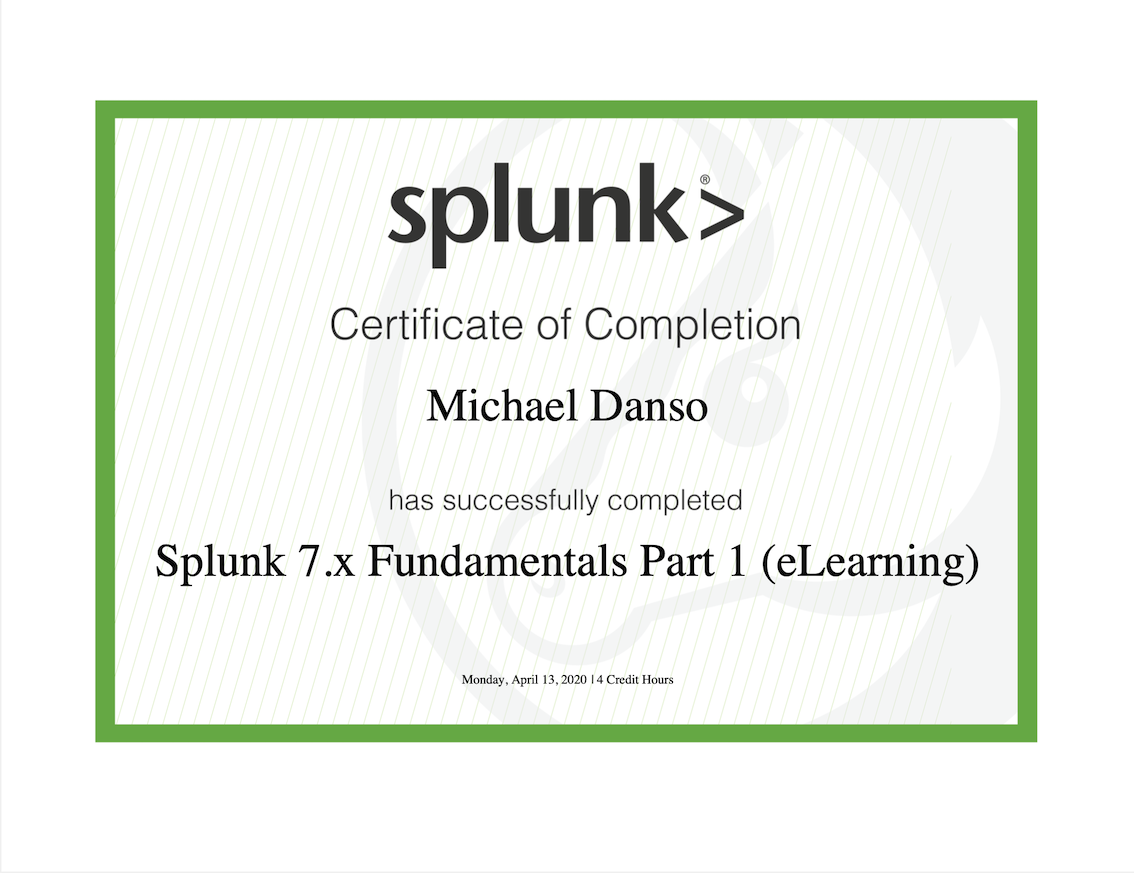Splunk Fundamentals Part 1